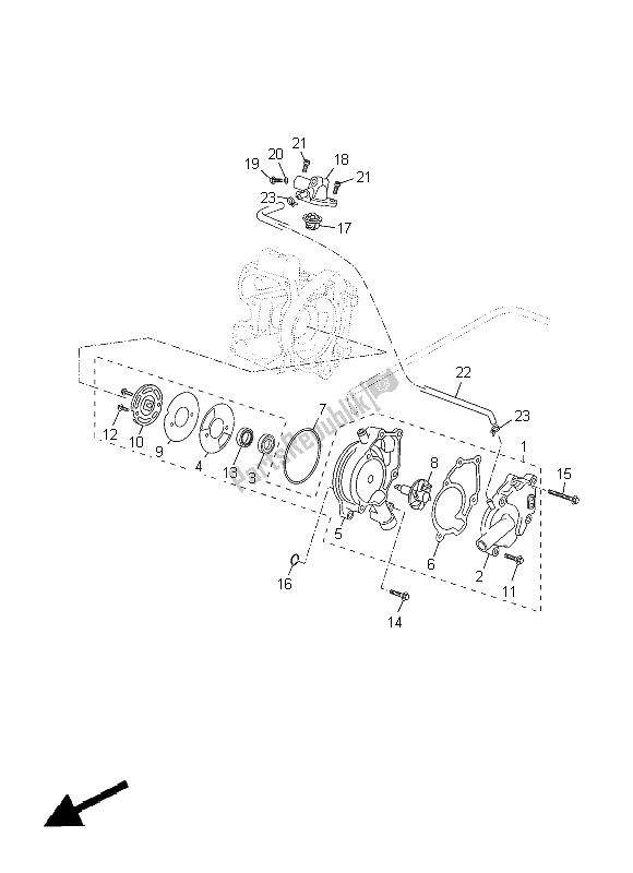 Toutes les pièces pour le Pompe à Eau du Yamaha YP 125R 2014