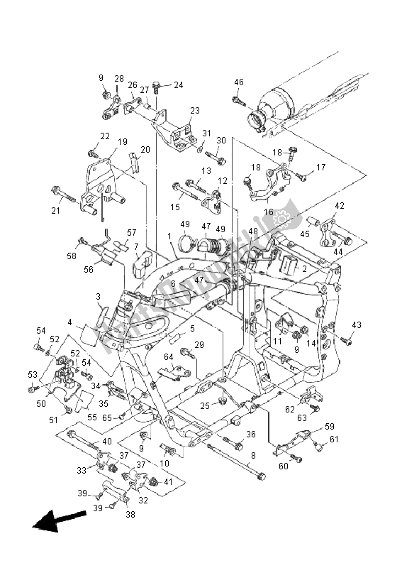Todas las partes para Marco de Yamaha XV 1900A 2011