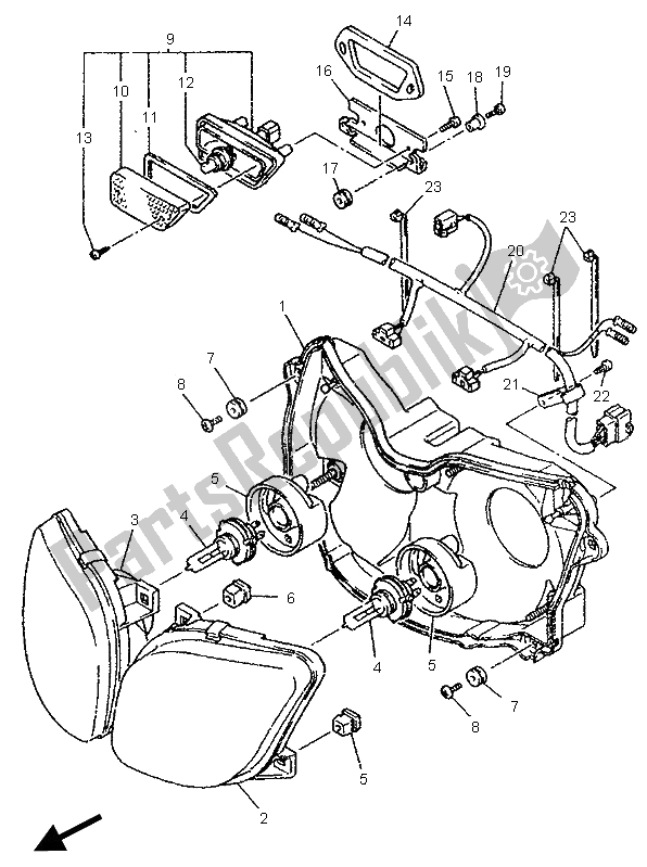 Tutte le parti per il Faro Alternato (uk, Ire) del Yamaha YZF 750 SP 1996