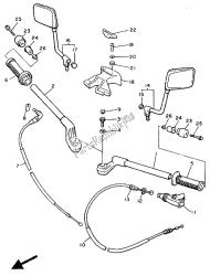 stuurhendel en kabel