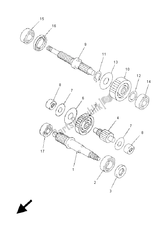 All parts for the Transmission of the Yamaha YP 250R X MAX 2009