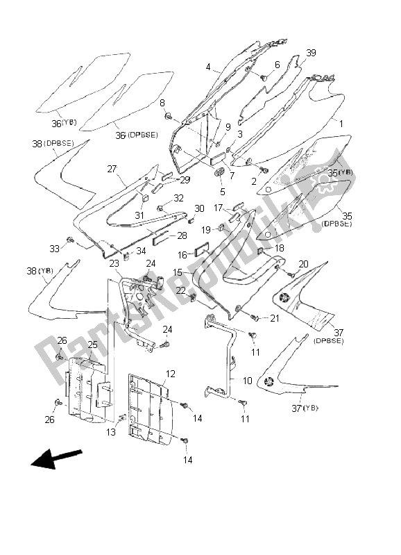 Wszystkie części do Boczna Ok? Adka Yamaha DT 125X 2006