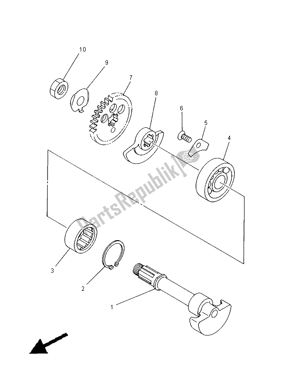 Toutes les pièces pour le Contre-arbre du Yamaha TZ 125 2000