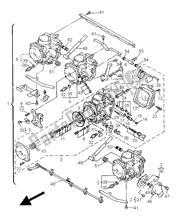 Tutte le parti per il Carburatore del Yamaha XJ 600N 1998