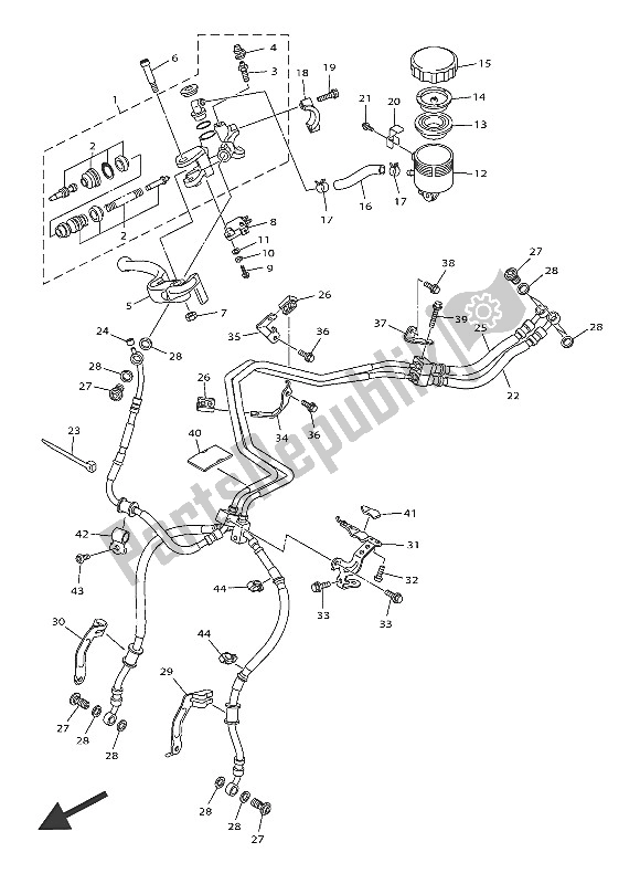 Todas las partes para Cilindro Maestro Delantero de Yamaha YZF R1M 1000 2016