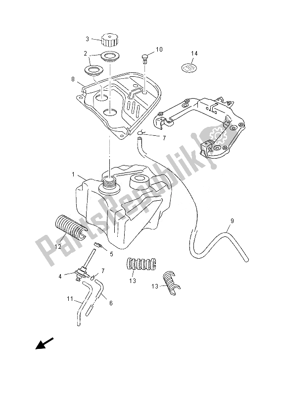 Alle onderdelen voor de Benzinetank van de Yamaha YN 50 2013