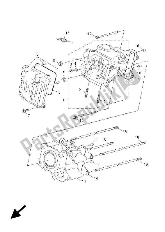 Todas las partes para Cabeza De Cilindro de Yamaha YN 50F 4T Neos 2009