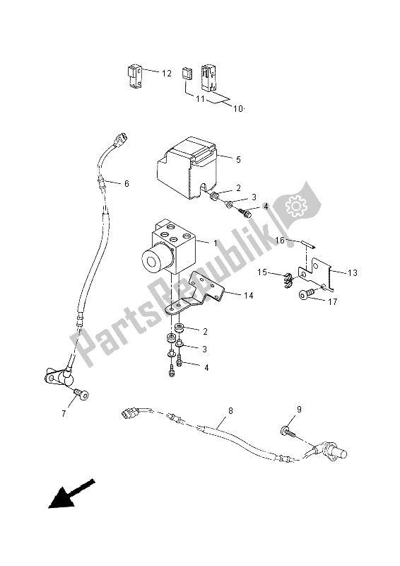 All parts for the Electrical 3 of the Yamaha YP 250 RA 2015