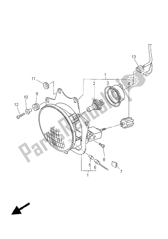 Toutes les pièces pour le Phare du Yamaha XVZ 13 TF 1300 1999