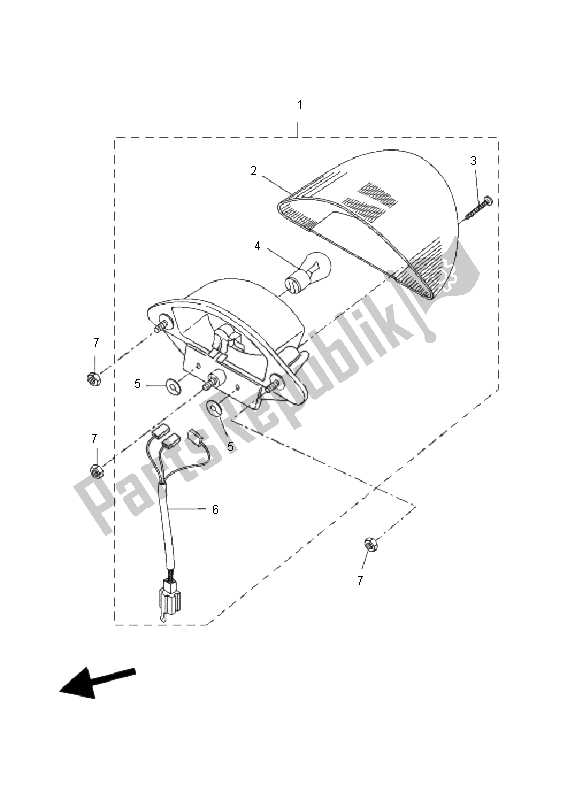 All parts for the Taillight of the Yamaha YQ 50 Aerox 2011