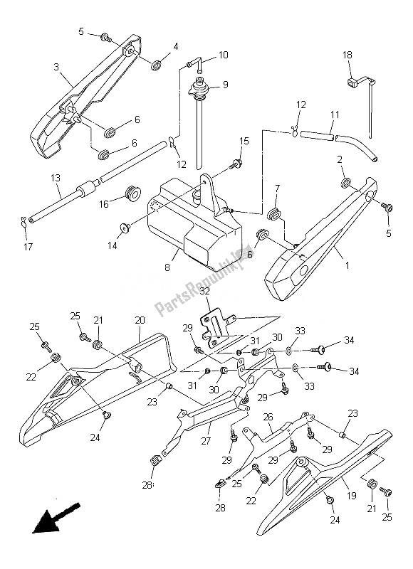 Todas as partes de Tampa Lateral do Yamaha FZ8 SA 800 2014