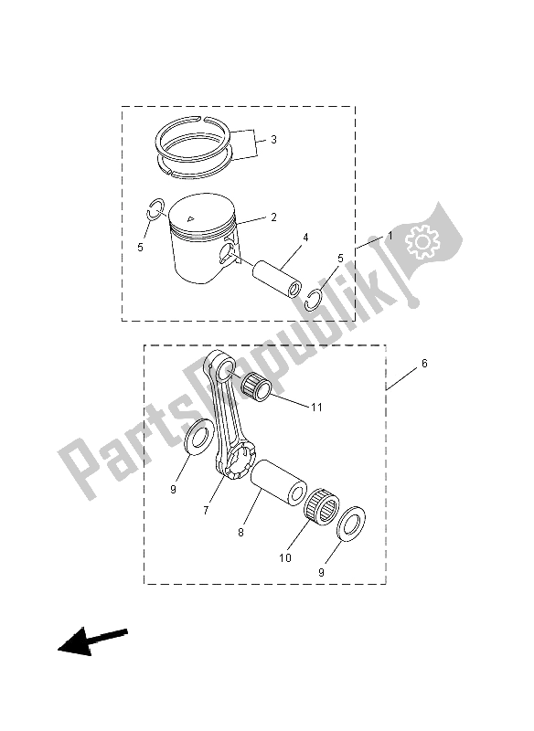 Todas las partes para Partes Opcionales 1 de Yamaha YZ 250 2008