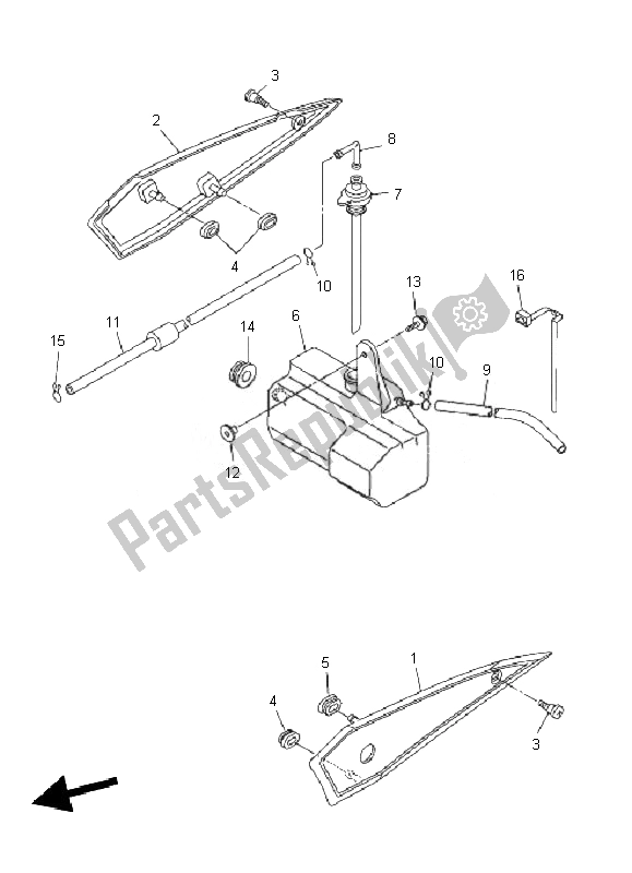 Tutte le parti per il Coperchio Laterale del Yamaha FZ1 N Fazer 1000 2010