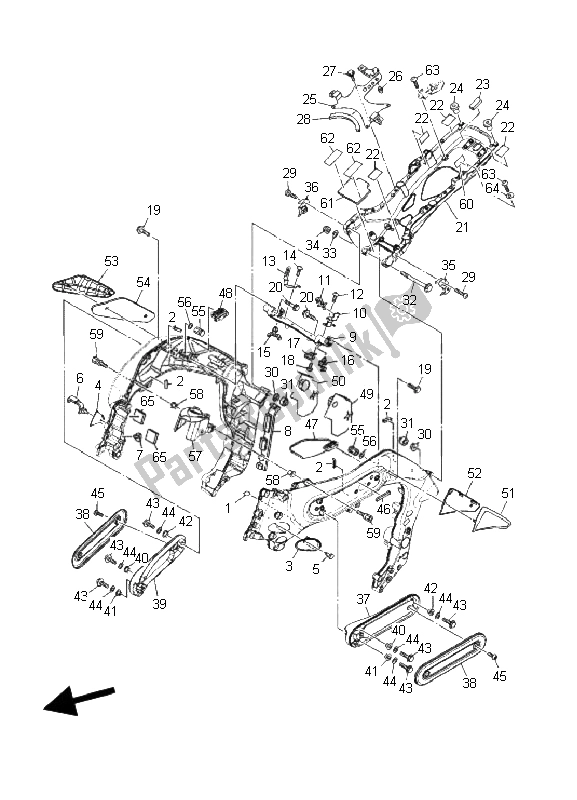 All parts for the Frame 2 of the Yamaha MT 01 5 YU4 1670 2006