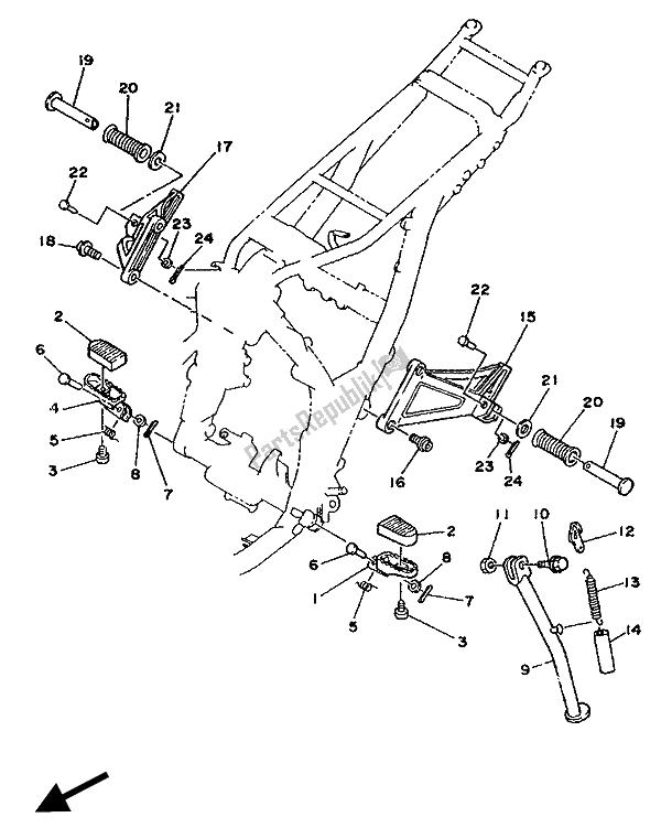 Todas las partes para Soporte Y Reposapiés de Yamaha XTZ 750 Supertenere 1990