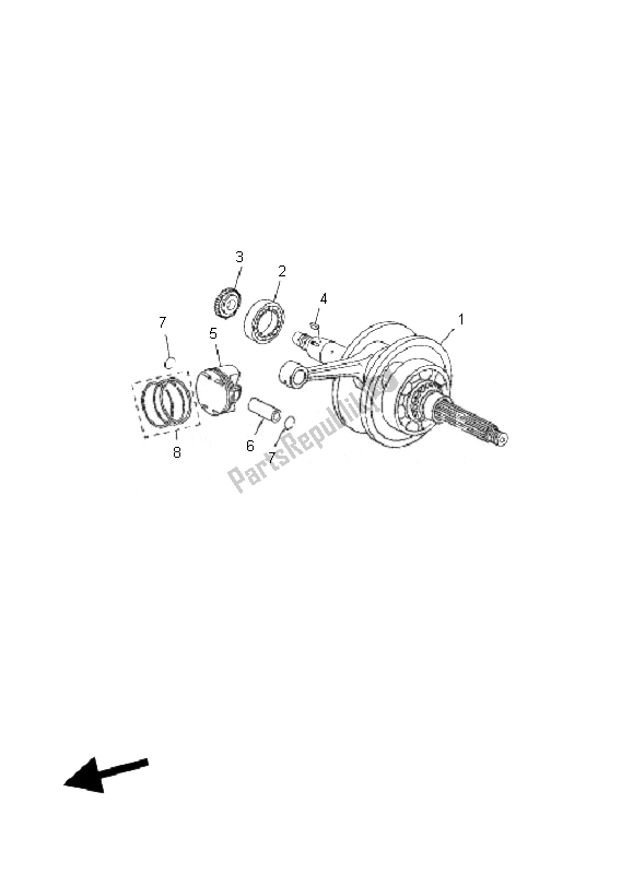 All parts for the Crankshaft & Piston of the Yamaha YP 125R X MAX 2010