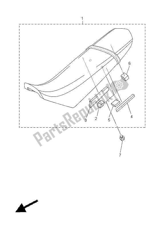 Todas las partes para Asiento de Yamaha WR 250X 2012