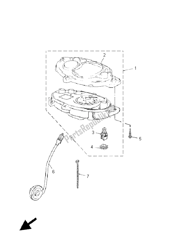 Toutes les pièces pour le Mètre du Yamaha CS 50R AC JOG 2008