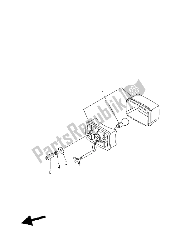 Tutte le parti per il Fanale Posteriore del Yamaha YFM 700 Fwad Dpbse Grizzly 4X4 2014