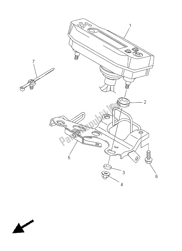 All parts for the Meter of the Yamaha WR 250X 2014