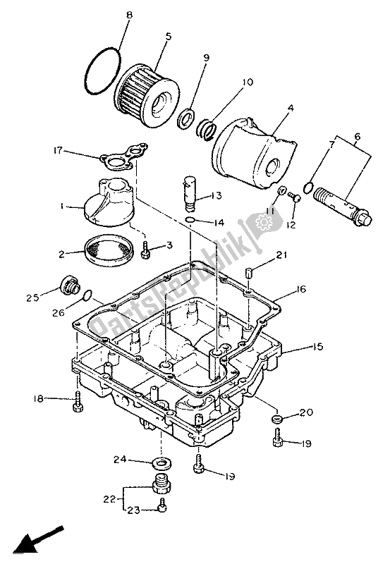 Todas as partes de Limpador De óleo do Yamaha FJ 1200 1991