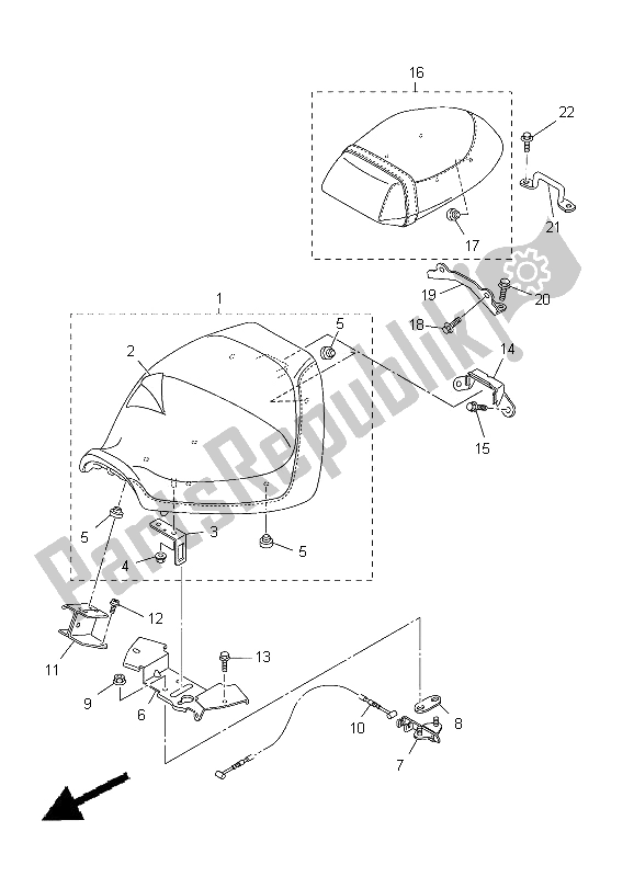 Tutte le parti per il Posto A Sedere del Yamaha XVS 950A 2012