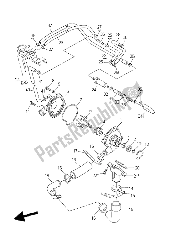 Tutte le parti per il Pompa Dell'acqua del Yamaha YZF R6 600 2002