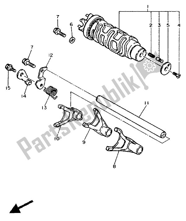 Todas las partes para Cambio De Leva Y Horquilla de Yamaha FZ 750 Genesis 1991