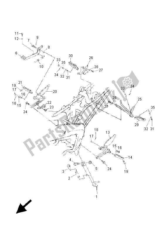 Wszystkie części do Podstawka I Podnó? Ek Yamaha TZR 50 2006