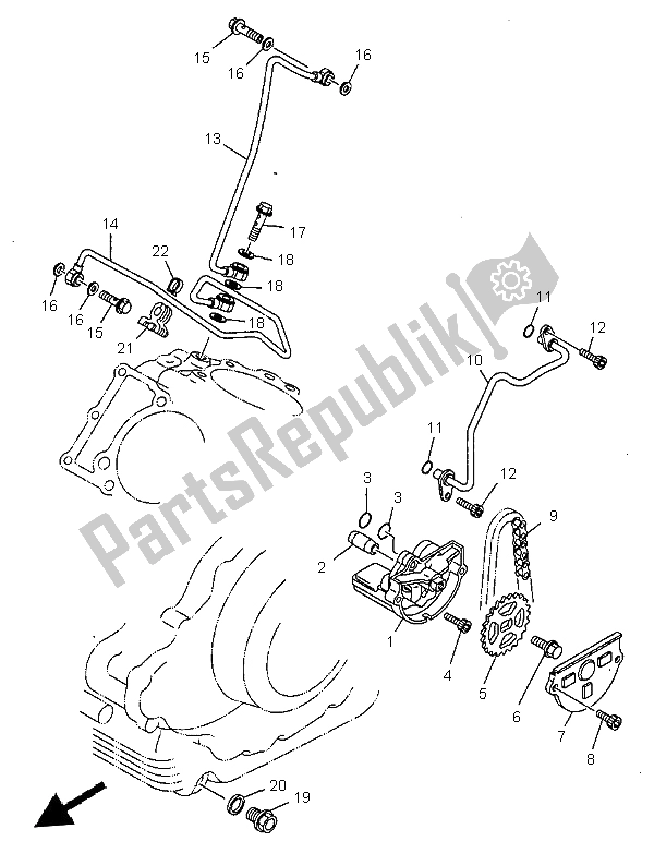 Todas las partes para Bomba De Aceite de Yamaha XVS 1100 Dragstar 1999