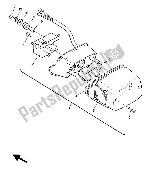 Tutte le parti per il Fanale Posteriore del Yamaha V MAX 12 1200 1993