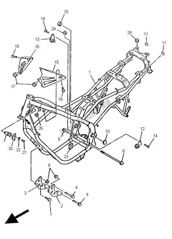 Todas las partes para Marco de Yamaha XJ 600N 1996