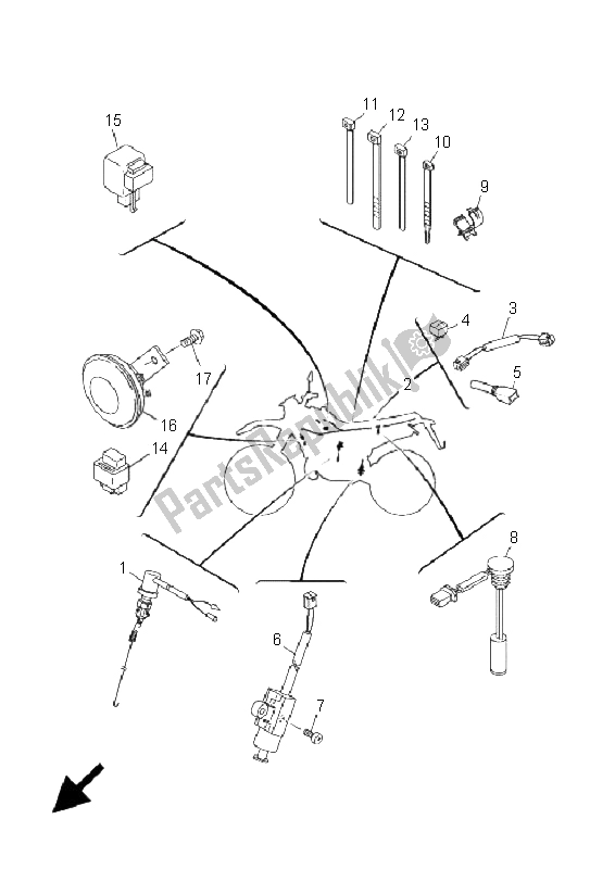 All parts for the Electrical 2 of the Yamaha DT 125 RE 2005