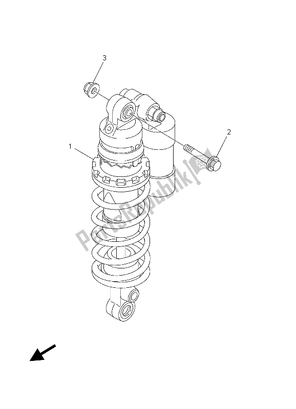 Tutte le parti per il Sospensione Posteriore del Yamaha YZF R1 1000 2003