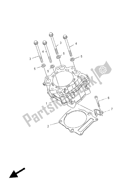 All parts for the Cylinder of the Yamaha MT 03 660 2012