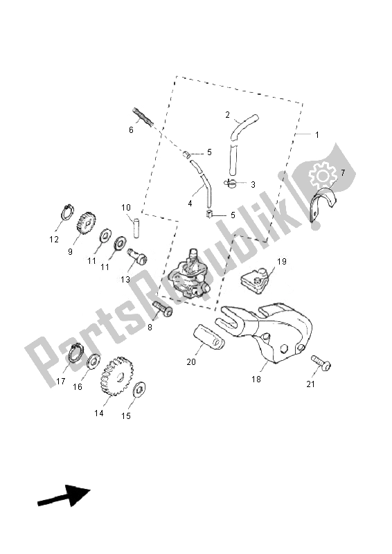 Wszystkie części do Pompa Olejowa Yamaha TZR 50 2010