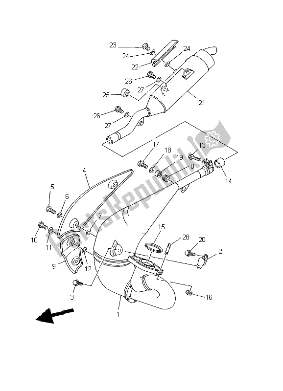 Tutte le parti per il Scarico Per Aut & Che del Yamaha DT 125R 2002