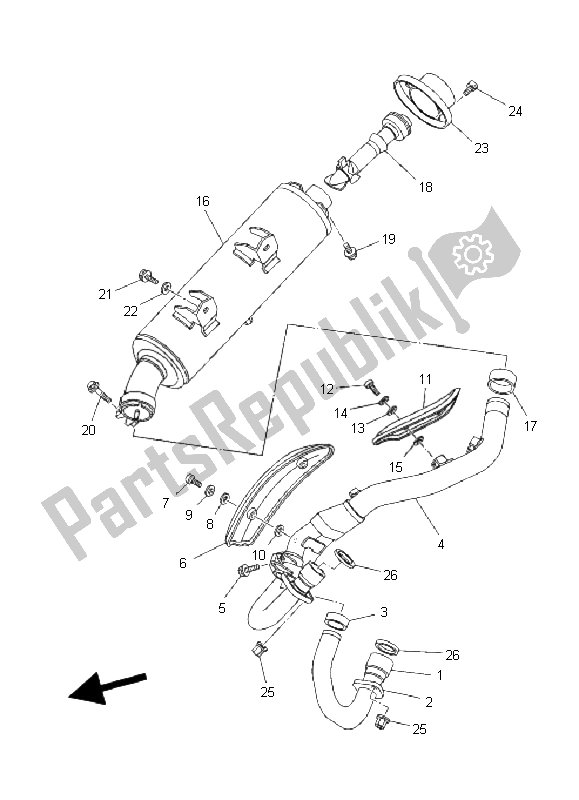 Wszystkie części do Wydechowy Yamaha YFM 660R 2004