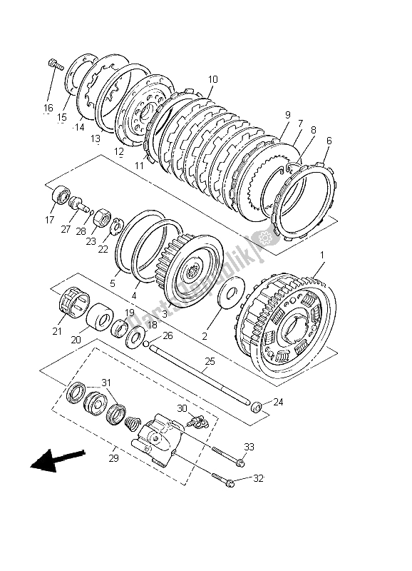 Tutte le parti per il Frizione del Yamaha XJR 1300 2002