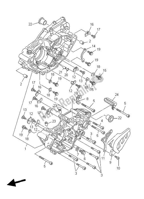 Toutes les pièces pour le Carter du Yamaha YZ 250F 2004