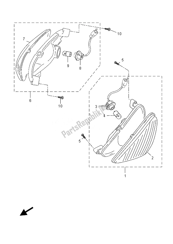 Todas las partes para Luz Intermitente de Yamaha YN 50 FU 2013