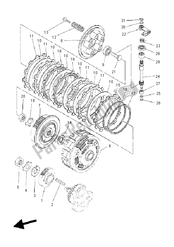 Tutte le parti per il Frizione del Yamaha MT 03 660 2011