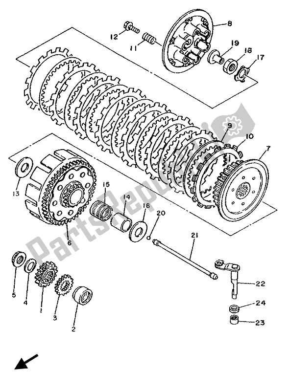 Tutte le parti per il Frizione del Yamaha YZ 250 LC 1993