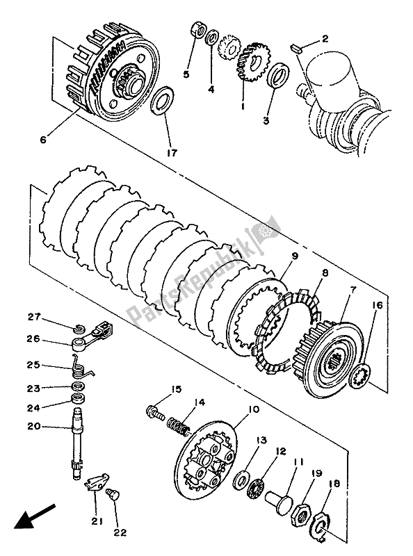 Tutte le parti per il Frizione del Yamaha TZR 250 1989