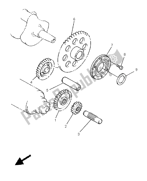 All parts for the Starter Clutch of the Yamaha XVZ 1300A Royalstar 1999