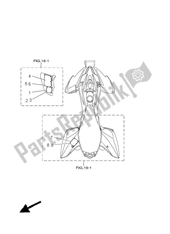 Wszystkie części do Emblemat I Etykieta Yamaha YFM 250R Raptor 2013