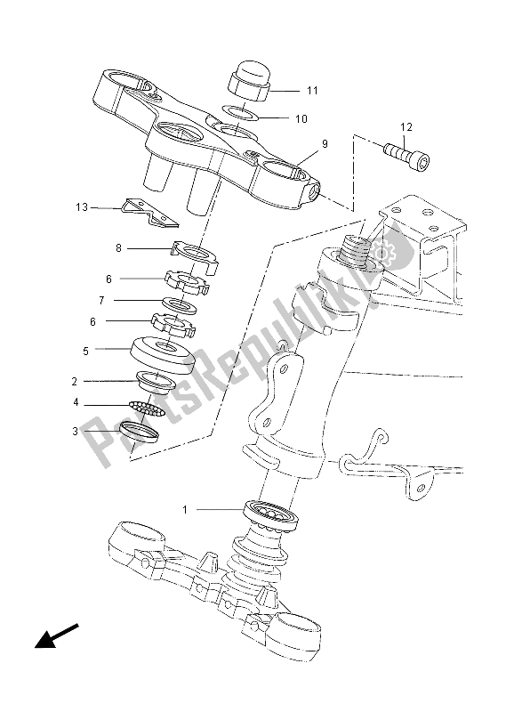 Tutte le parti per il Timone del Yamaha YZF R 125 2012