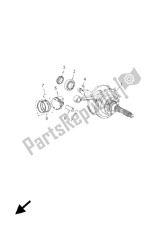 All parts for the Crankshaft & Piston of the Yamaha YP 125R X MAX 2006