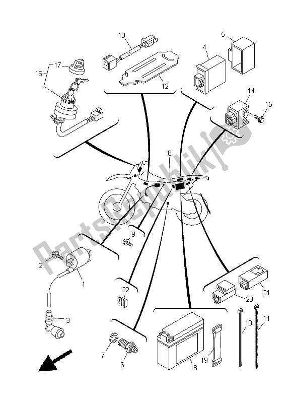 Todas las partes para Eléctrico 1 de Yamaha TT R 50E 2015
