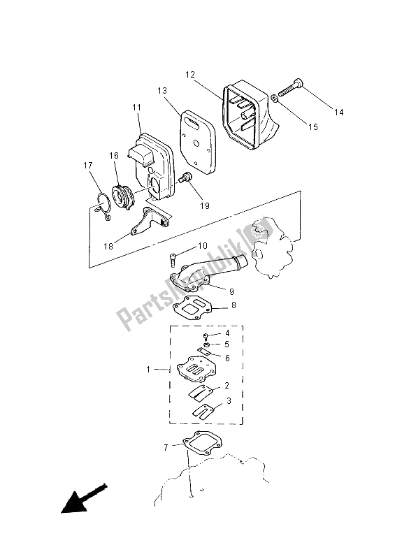 All parts for the Intake of the Yamaha PW 50 2014